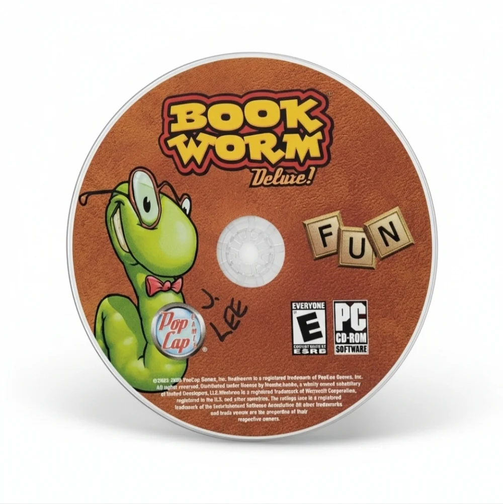 BOOKWORM DELUXE (PC CD-ROM, 2007) PopCap Mumbo Jumbo (Disc Only In Slim Case). T